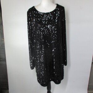 NWT Women Lilly Pulitzer Nicoline L/S Romper Onyx Treasure Box Sequin Knit 12
